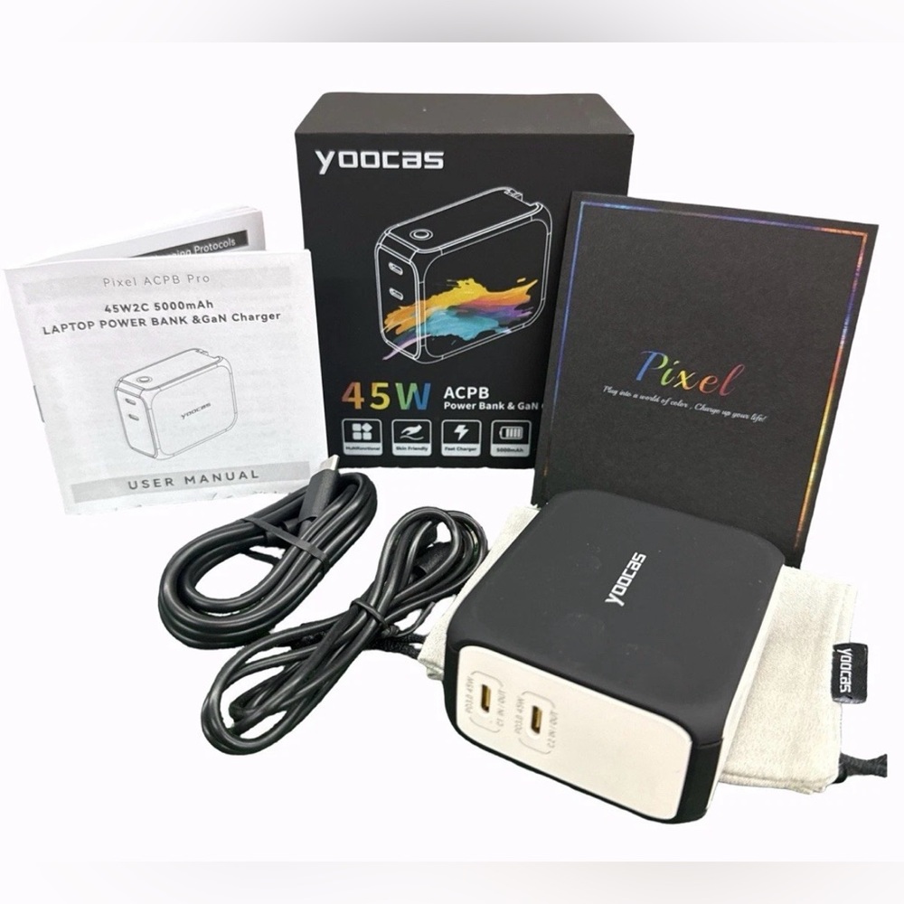 Yoocas Fast Charging Portable Laptop/Smartphone
Dual Port Charger
New in Box